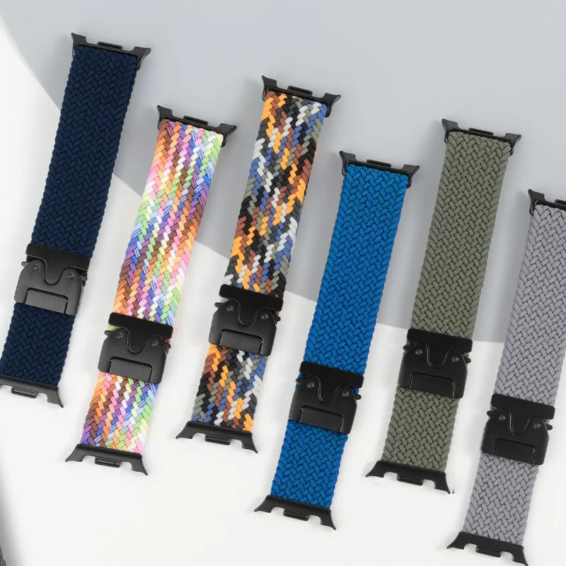 Nylon Braided Strap for Samsung Galaxy Watch 9/8 40 44mm/8 Classic Band Parachute Buckle Belt Bracelet for Galaxy Watch 9