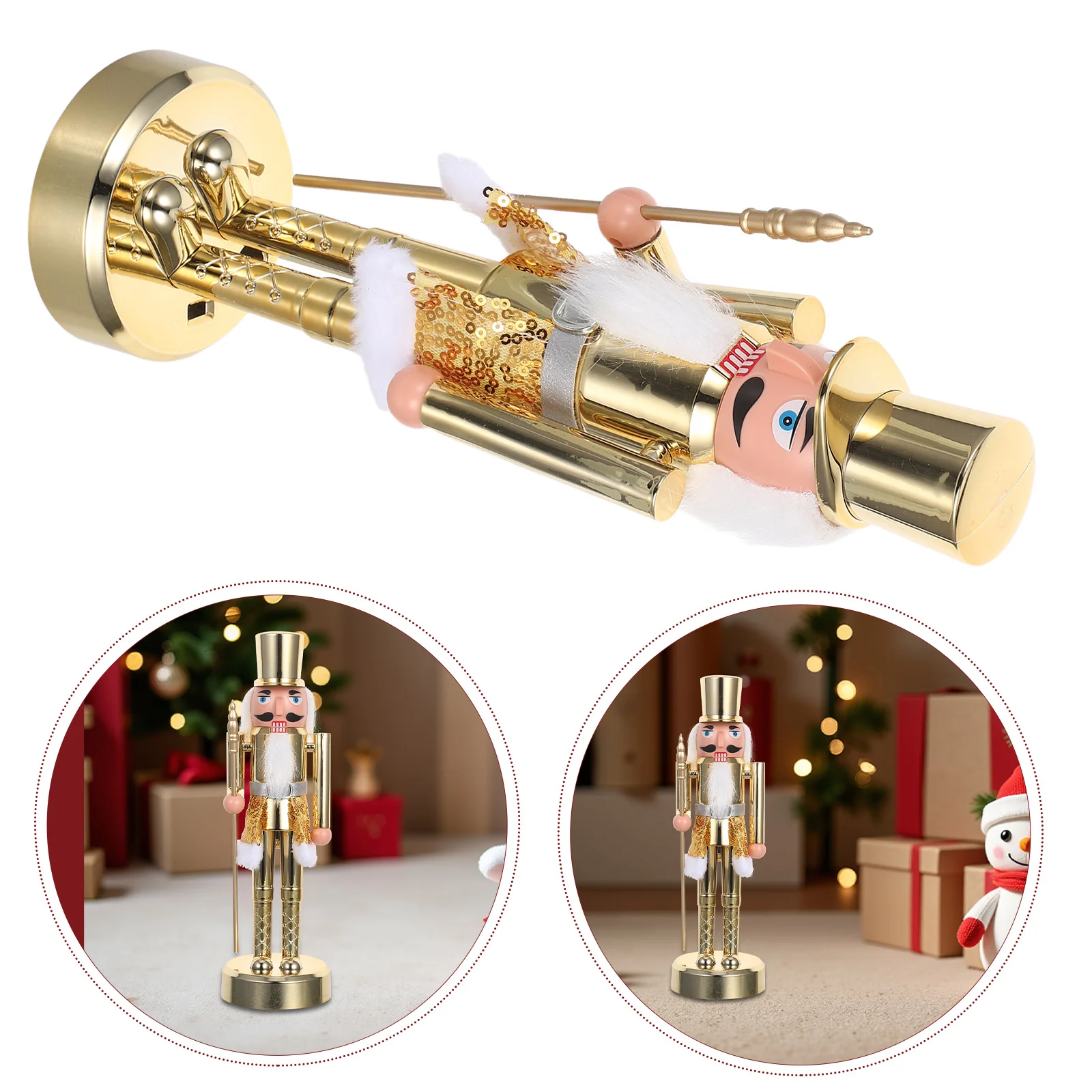 

Christmas Nutcracker Soldier Traditional Painted PVC Statue Holiday Mantel Fireplace Table Display Decoration Nutcracker Soldier