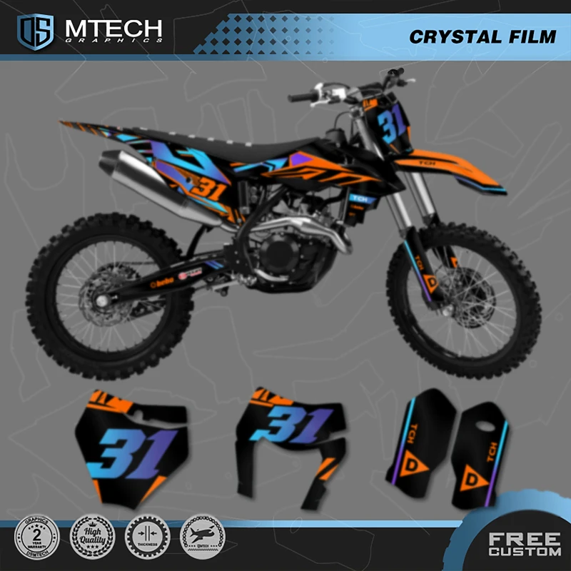 

DSMTECH Custom Team Graphics Backgrounds Decals Stickers Kit For KTM SX SXF XC MX 19-22 EXC XCW Enduro 20-23 125 to 500cc 003