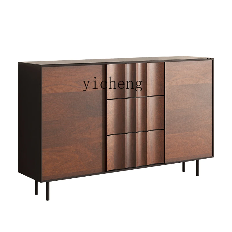 ZK solid wood tipping bucket shoe cabinet household door storage cabinet entrance door storage cabinet integrated