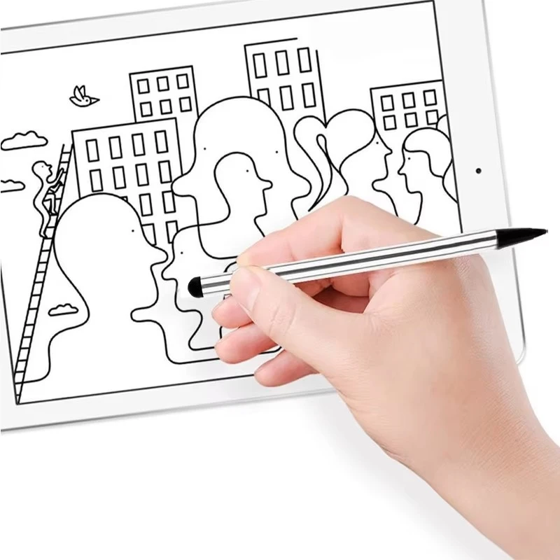 1PC High Precision Universal 2 in 1 Stylus Pen Drawing Tablet Capacitive Screen Caneta Touch Pen Smart Pencil Accessories