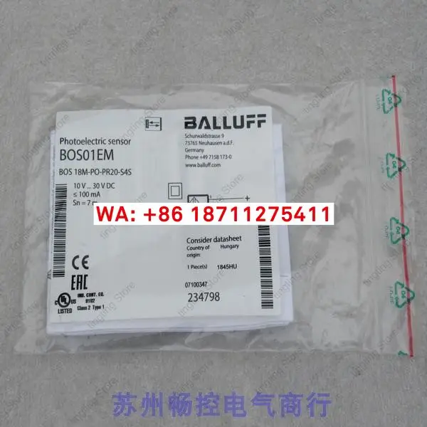 New BALLUFF Sensor BOS 18M-PO-PR20-S4S BOS01EM