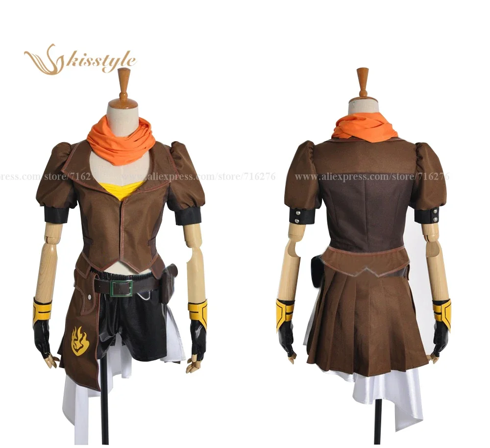 

Kisstyle Fashion anime ruby Yellow Trailer Yang Xiao Long Cosplay Costume