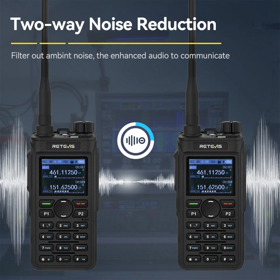 Retevis C2 Walkie Talkie Long Range 5W Ham Two-way Radio Camping Communication Radio Station VHF UHF Professional Walkie-talkies