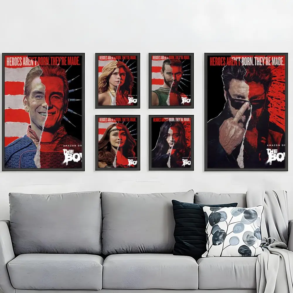 Movies The Boys Character Poster HD Waterproof Self-Adhesive Wall Art – Multi-Scene Use, Top Gift Pick