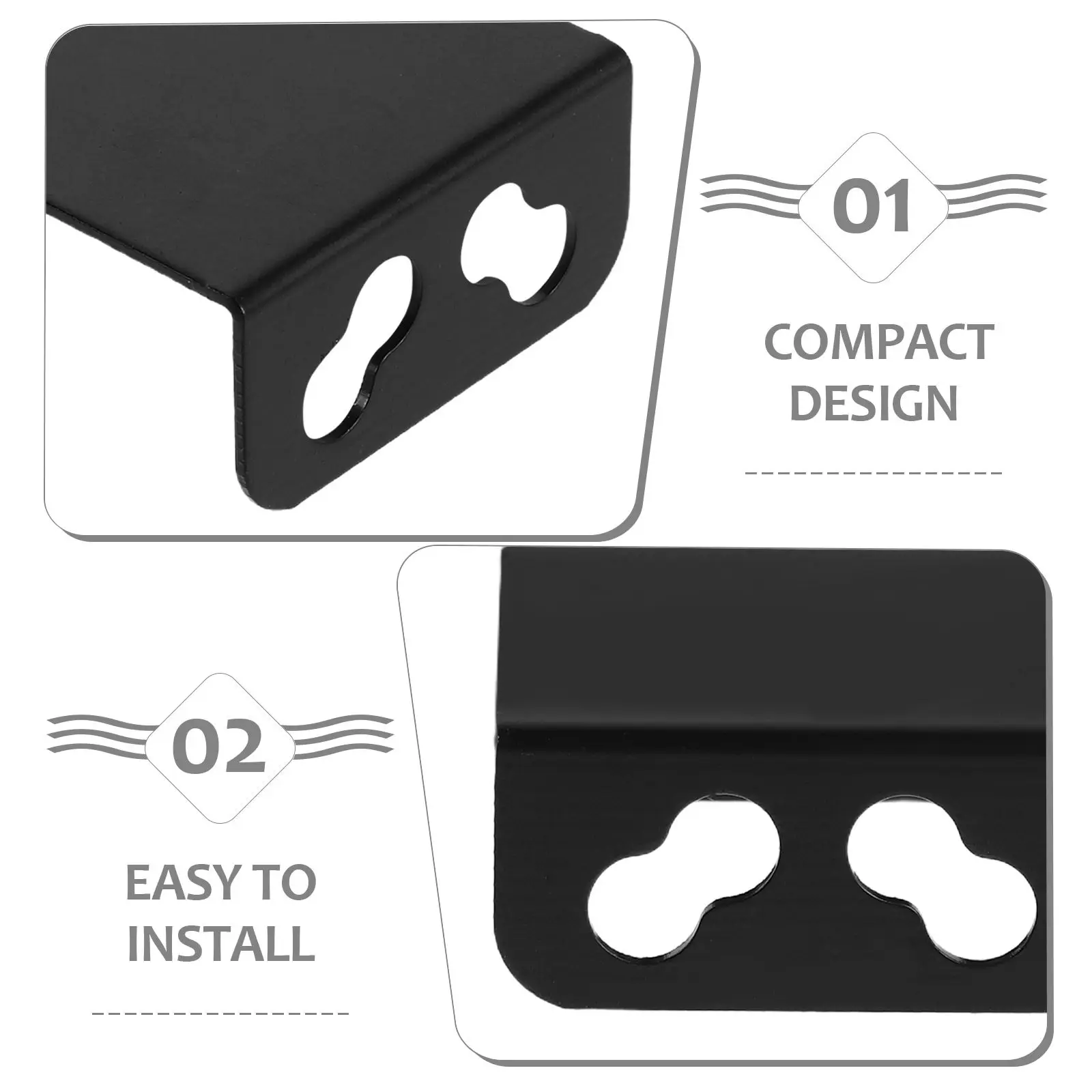 10pcs Black Dual Fan Cooling Bracket Parallel Buckle For Computer Radiator Case Support Diy Installation Cooling Fan Mount Rack