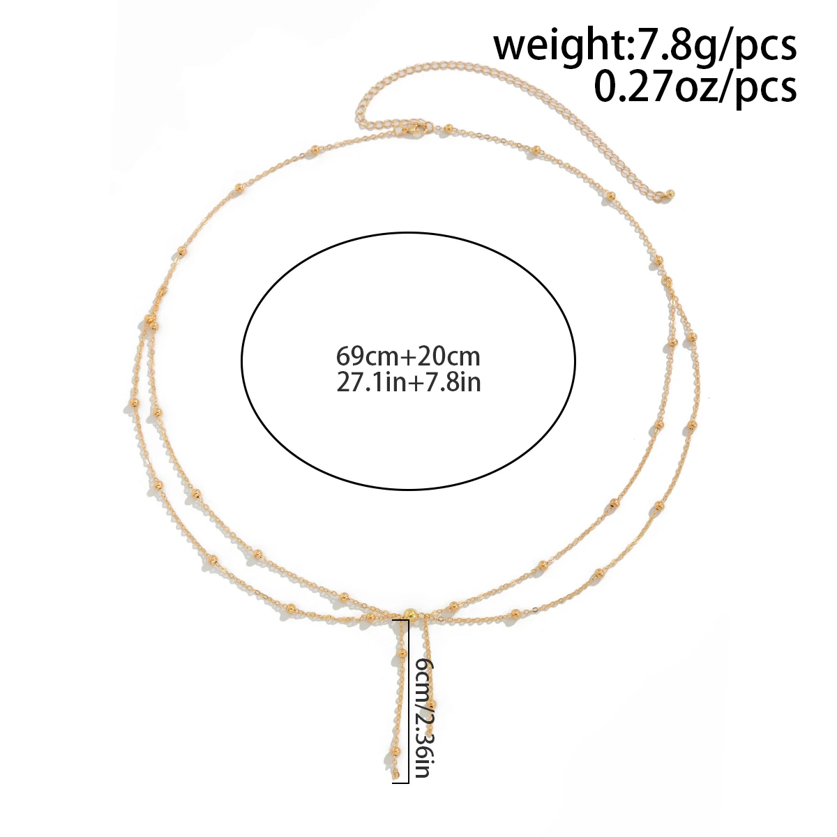 KunJoe Multilayer Gold Color Thin Bead Chain Waist Belly Chain for Women Sexy Bikini Dress Belt Summer Beach Body Jewelry Gift