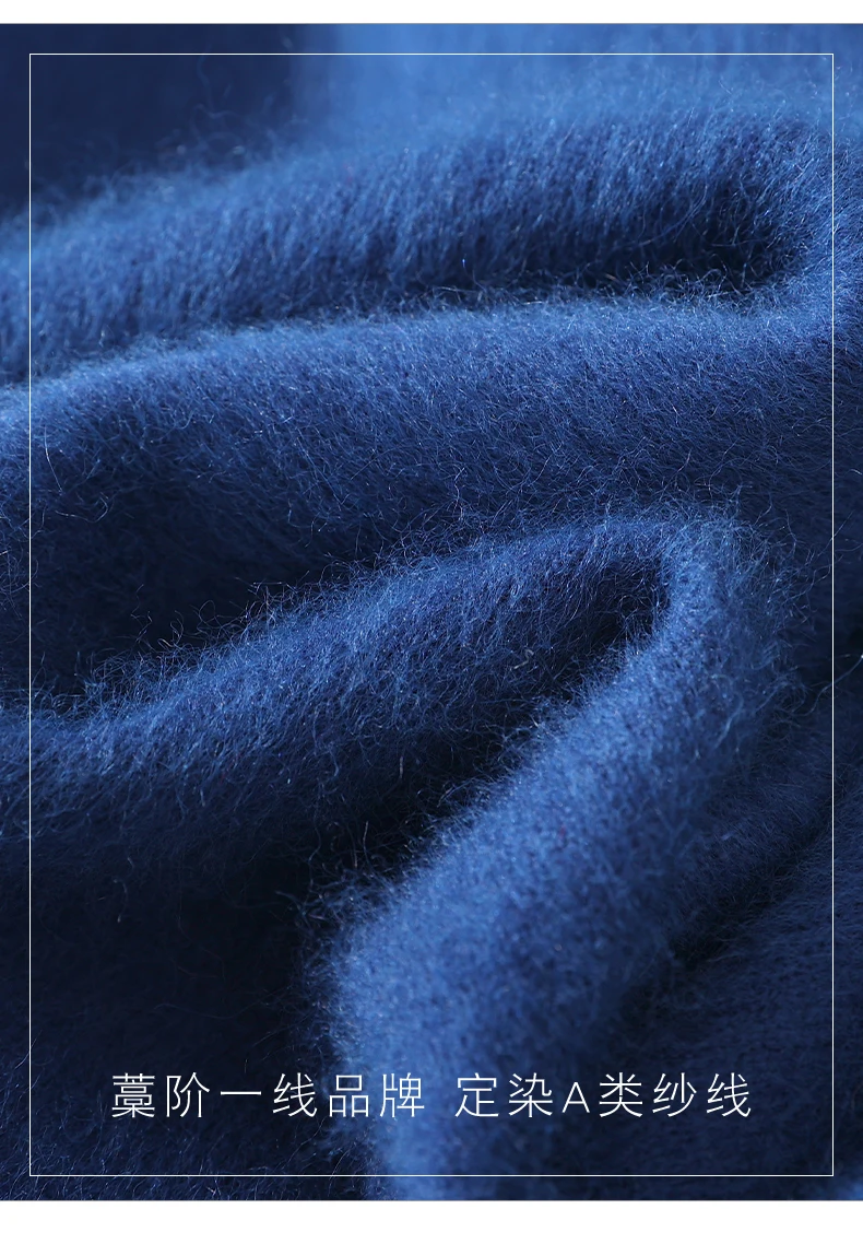 100% Pure Mink Fur Sweater Women's Pullover High Neck Knitted Sweater Autumn Winter New Item Pile Collar Thick Soft Base Sweater