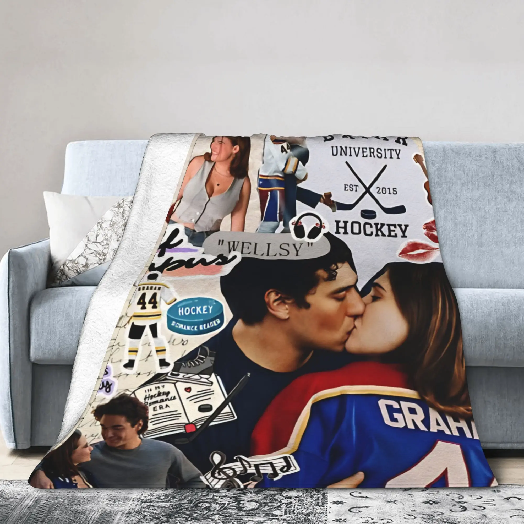 Off Campus Romance  Velvet Throw Blanket Briar U Hockey Blanket for Bedding Car Warm Bedroom Quilt,