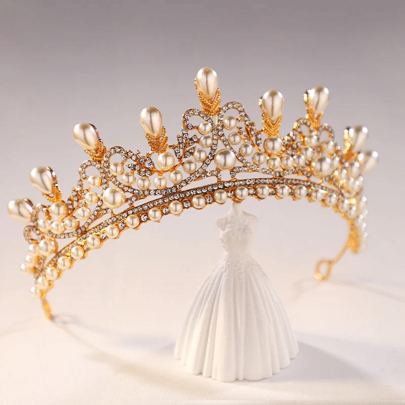 Itacazzo Bridal Headwear Full Of Dazzling Style Charming Fashion Gold-color Ladies' Party Wedding Crown