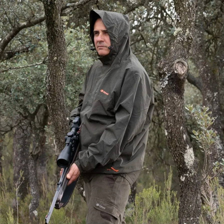 High Performance Outdoor Silent Waterproof Hunting God Clothes Lightweight Windproof Fleece Lined Jacket Standard Fit Polyester