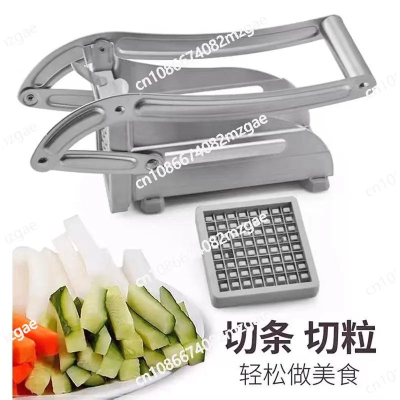 Household stainless steel portable hand press potato cutter cucumber French fries slitter