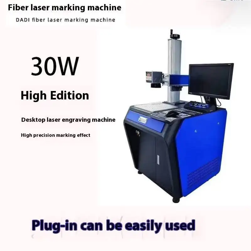 Macchina per incisione laser in vetro UV Fibra di metallo 20W 30W 50W Macchina per marcatura laser semiautomatica Chuangxin da tavolo