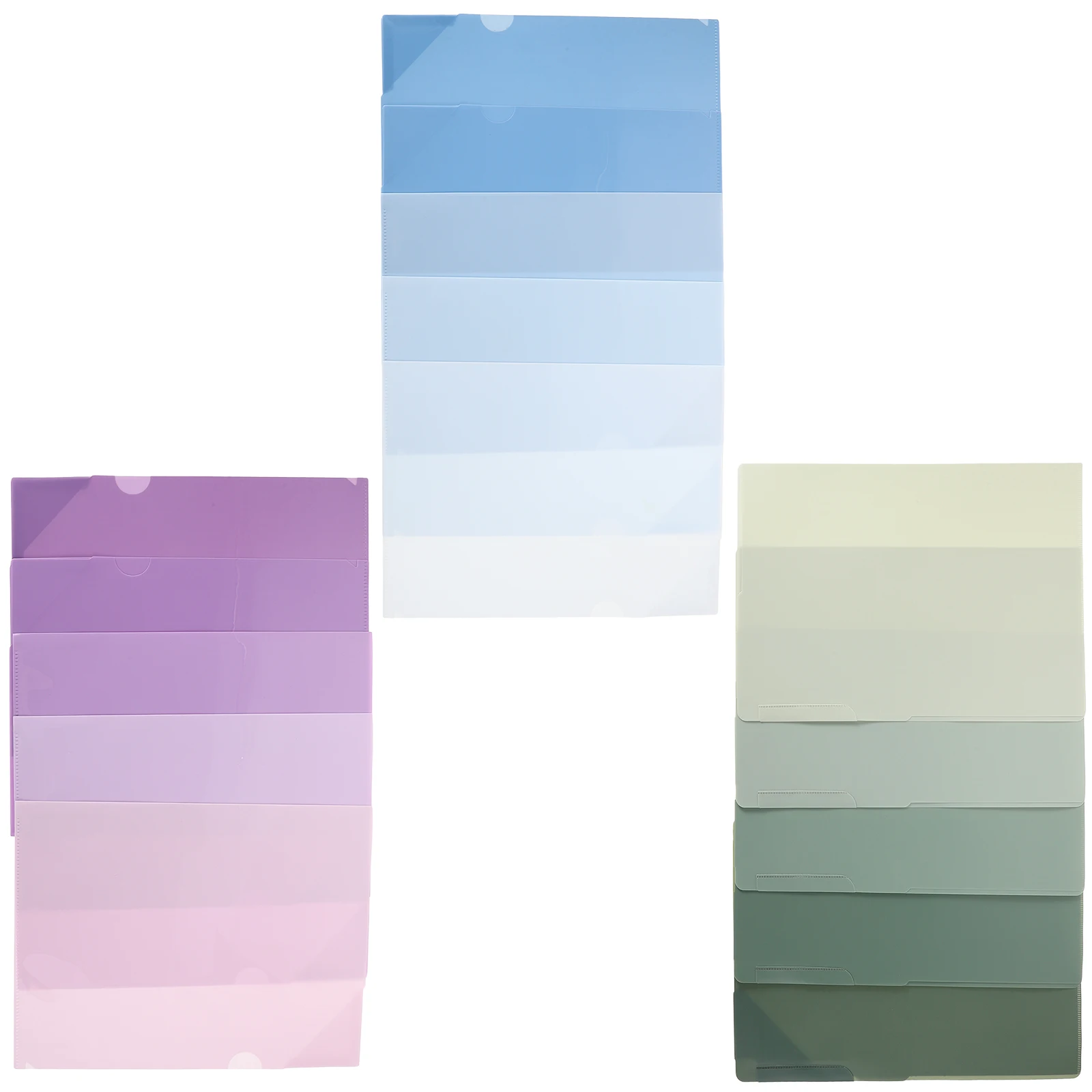 

15pcs Colorful Folders Cute File Organizer Plastic Document Holder Large Capacity Secure Lock Design for Student Office Home