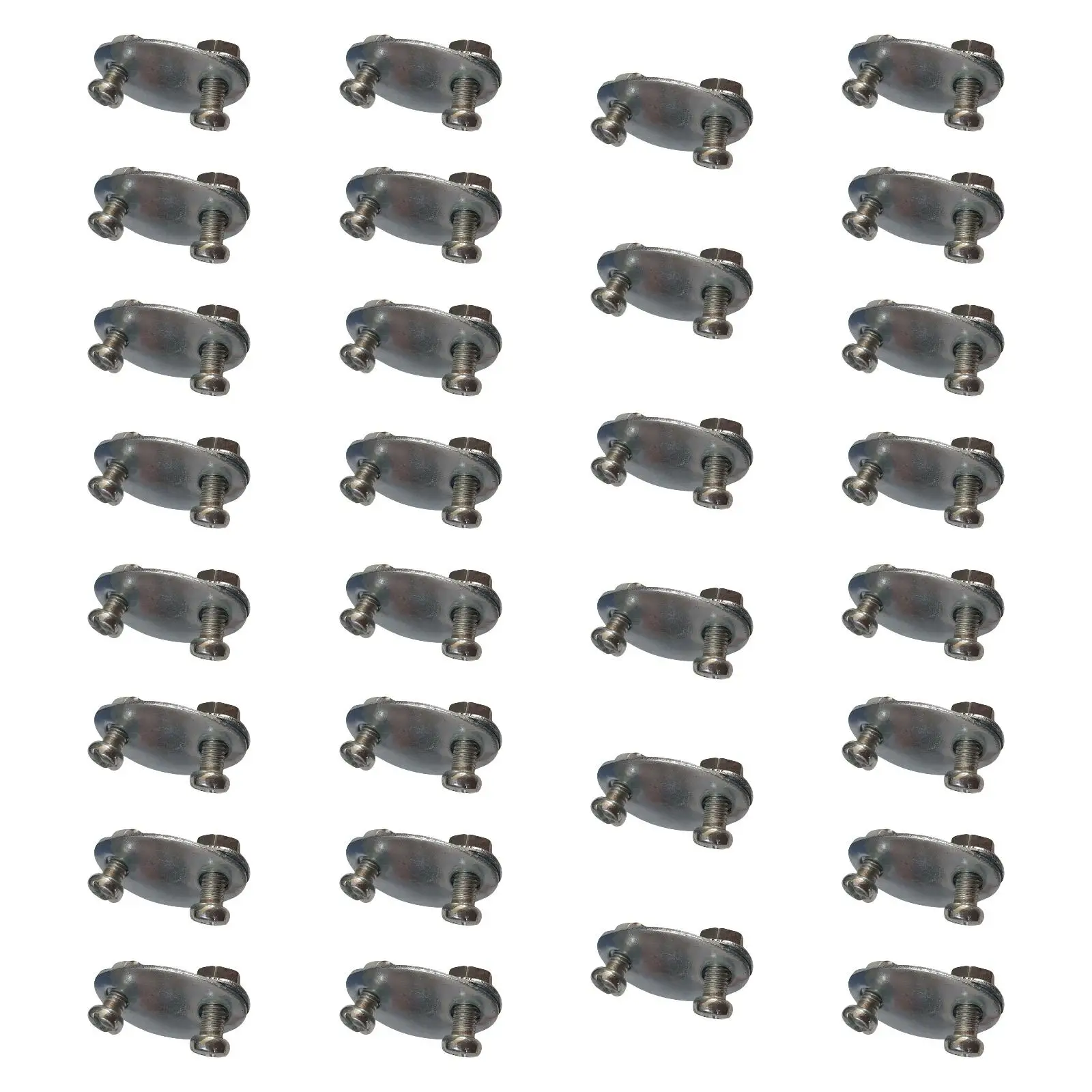 30Pcs Bicycle Mudguard Leg Fixing Plate Locking Screw Repair Part Hardware Cable Anchor Bolt Fixing Clamp for Bicycle