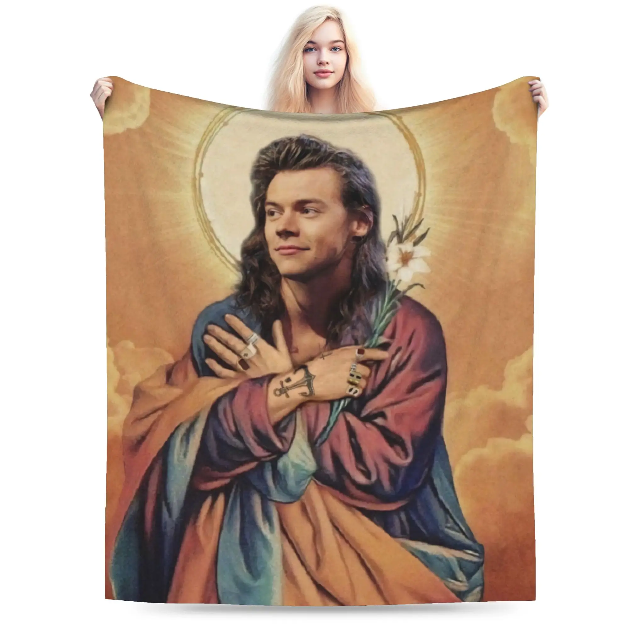 Harrys Styles Tour Kiss All The Time Disco Blanket Quality Soft  Bedding Throws Winter Travel Couch Bed Comfortable Bedspread