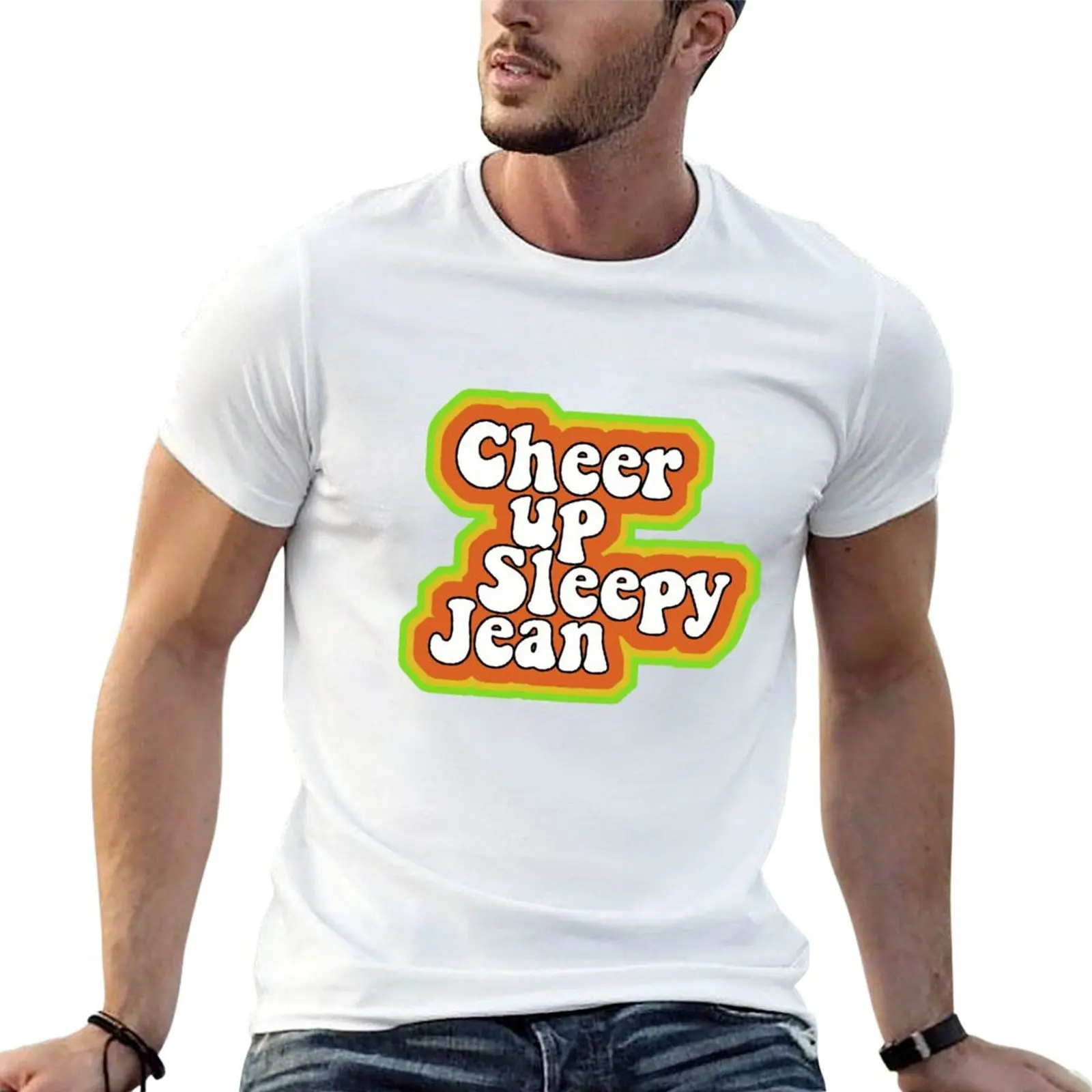 

high shirts cotton shirt Jean graphic t Up Sleepy quality man T-Shirt t Cheer