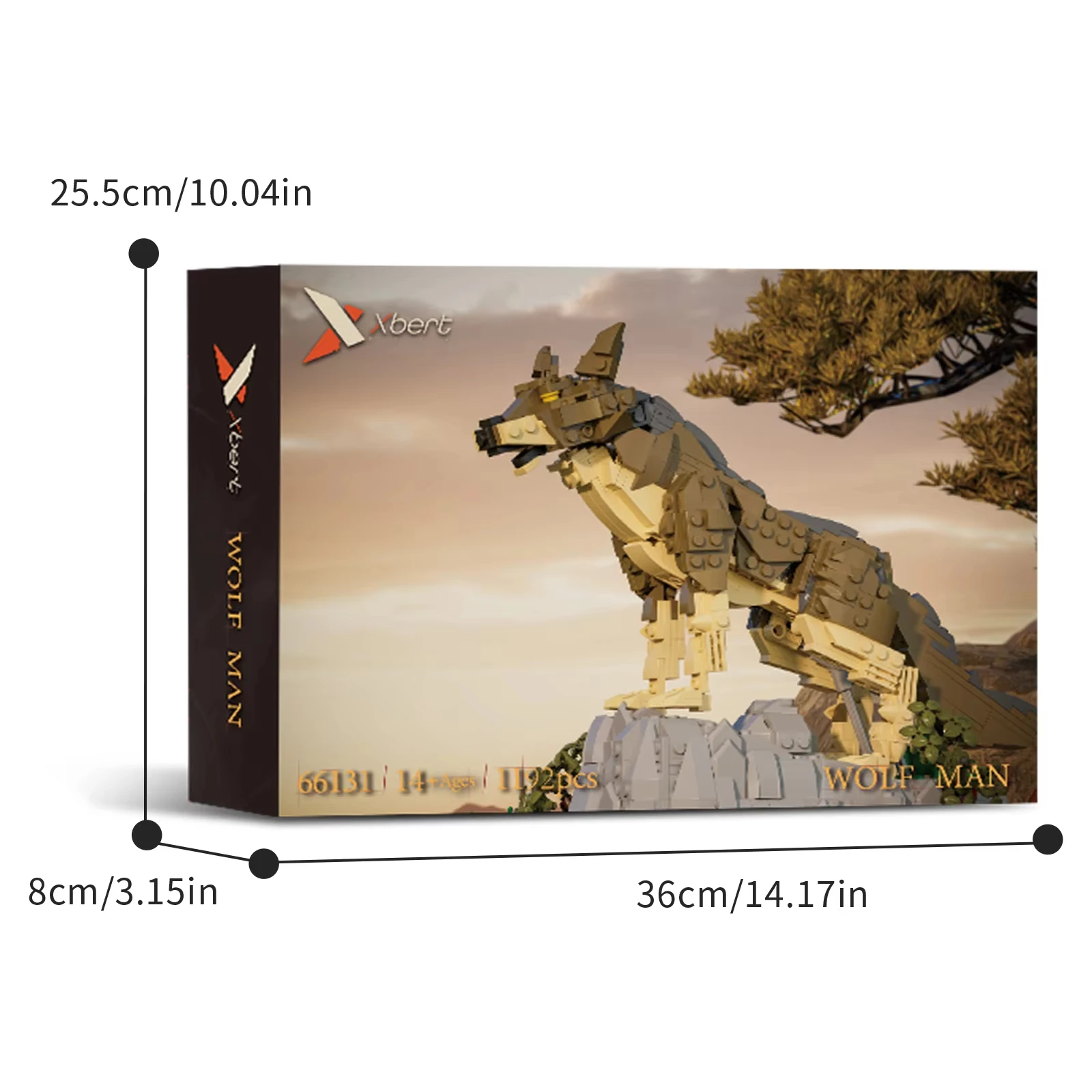 

Набор MOC из 1192 деталей в виде волка, идеальное испытание для любителей DIY и уникальный подарок на тему природы