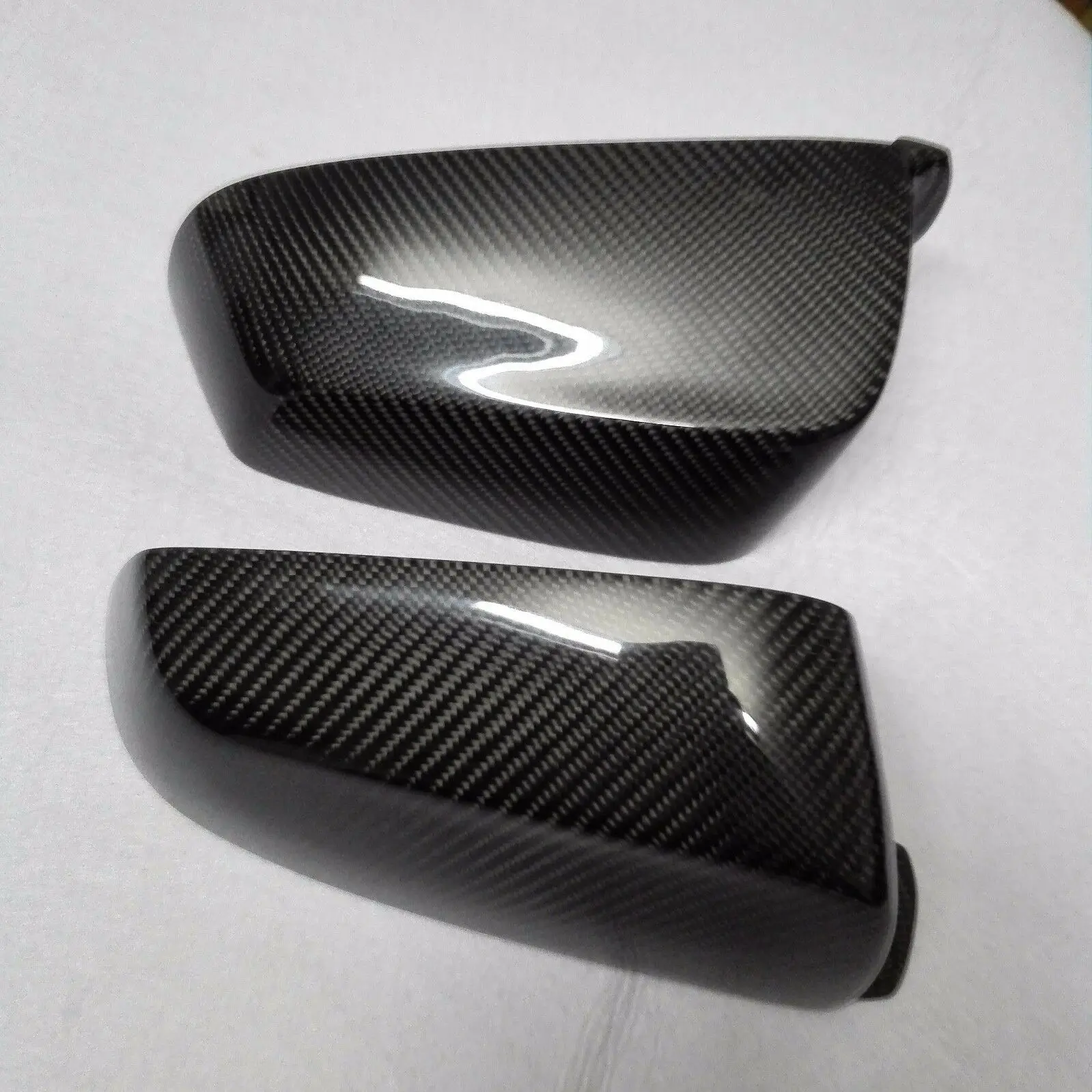 2PCS Carbon Fiber Mirror Cover Car Exterior Rear View Cap Rearview Shell Case For BMW 5 Series GT F07 2010-2013