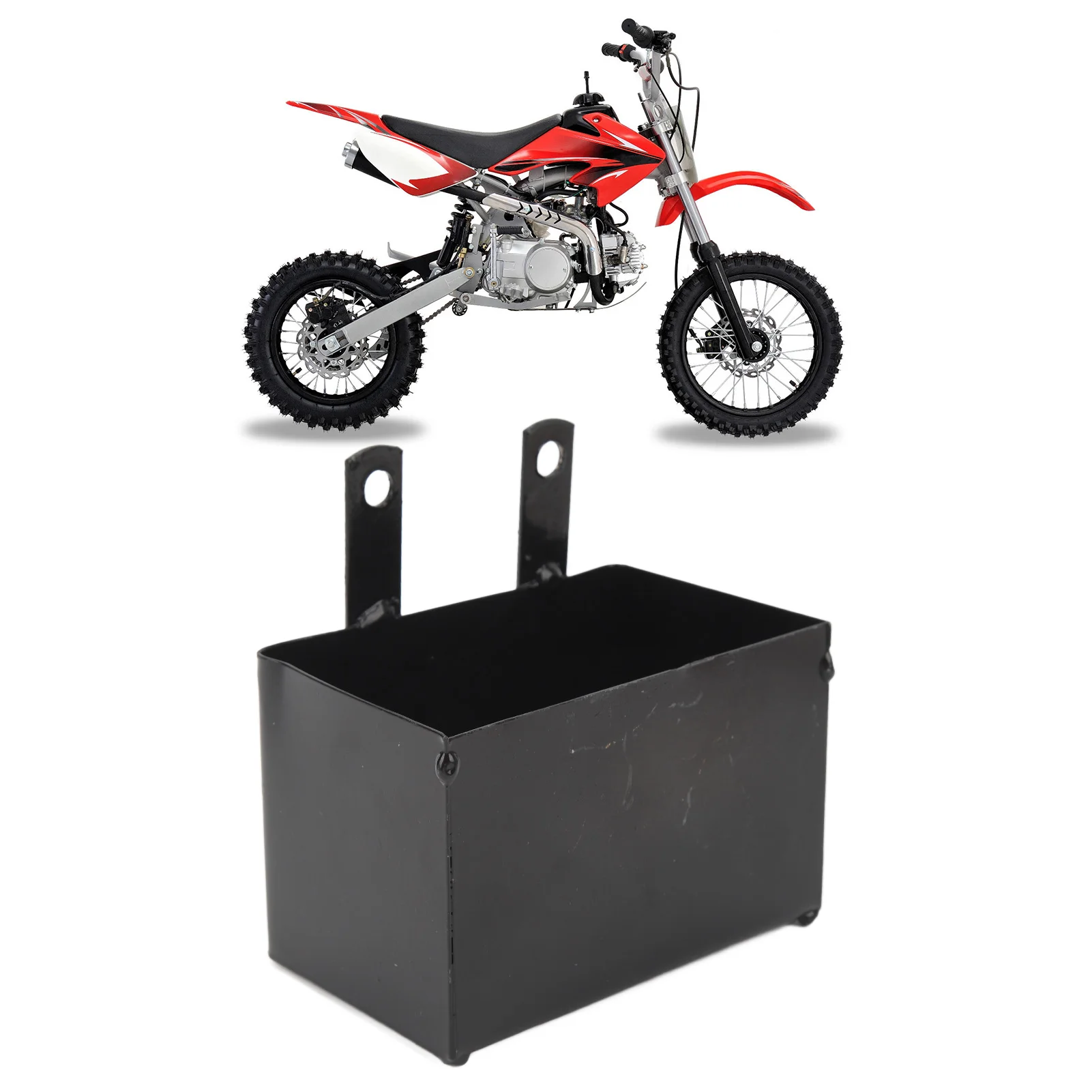 

Battery Carrier Case Black Rustproof Sturdy Structure for 50cc To 125cc ATV Motorbike Dirt Bike