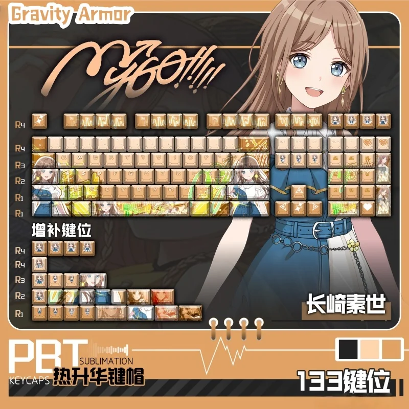 

Выбавь мечты! Тема аниме игровые колпачки Soyo Nagasaki Cherry Contour механическая клавиатура мультфильм день рождения фестиваль подарок колпачки