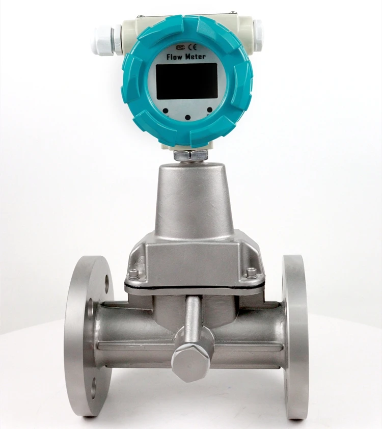 DN20 Aluminum Alloy LCD Temperature and Pressure Compensation Ppulse Output RS485 Interface Precession Vortex Flow Meter