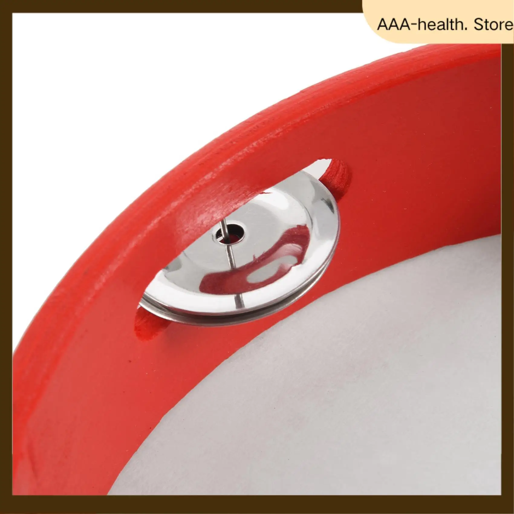 

2X 8Inch Musical Tambourine Tamborine Drum Round Percussion Gift For KTV Party Red-AA74