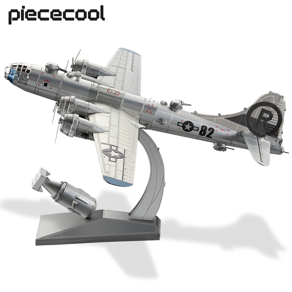 Piececool 3D Puzzles B-29 Super Fortress Metal Assembly Model Kits Creative Toys Jigsaw DIY for Adult Gifts 150Pcs