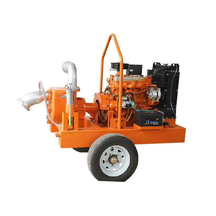 YL Efficient Farmland Irrigation Pump  Self-priming Sewage Pump with Mobile Trailer