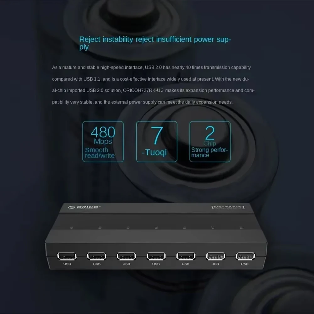 ORICO USB HUB 7 Ports USB3.0 Splitter Slim for Mouse 5Gbps High Speed for Lapop Macbook Accessories USB Splitter Docking Station