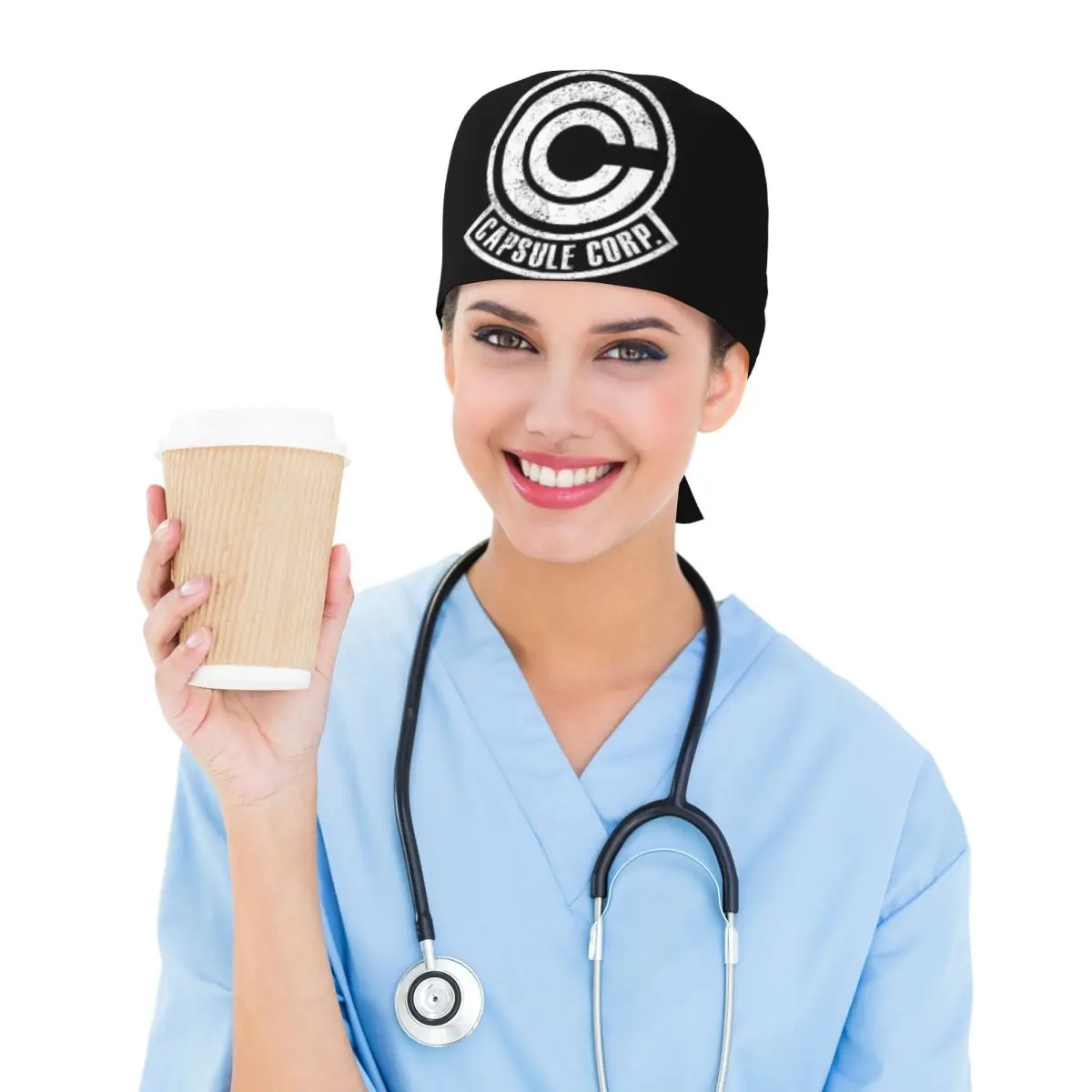Capsule Corp Scrub Hat Doctor Working Surgical Cap Unisex Adjustable Nursing Caps for Dentist