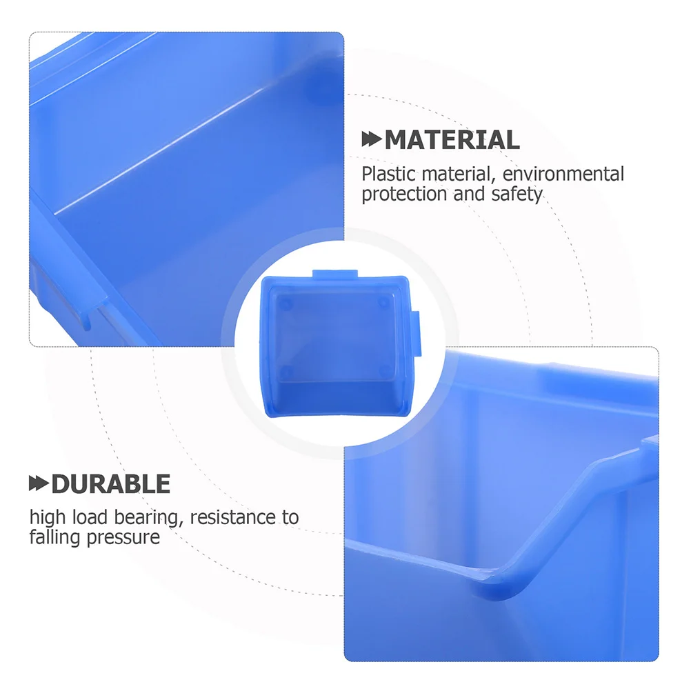 5 Pcs Warehouse Parts Box Oblique Storage Crate Tool Organizer Bins Tools Shelf Rack Craft Abs Office Garage System Shed