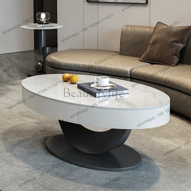 LJY Glam Premium Coffee Table Modern Aesthetic Design Storage Coffee Tables Unique Style Mesa De Centro Sala Living Room Furnitu
