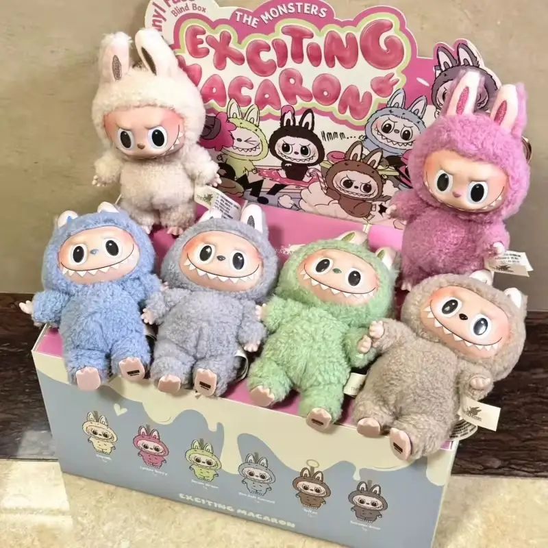 Popular New Ordinary Style Unofficial Labubu The Monsters Exciting Macarons Series Toys Cute Action Anime Figure Doll Kids Gift