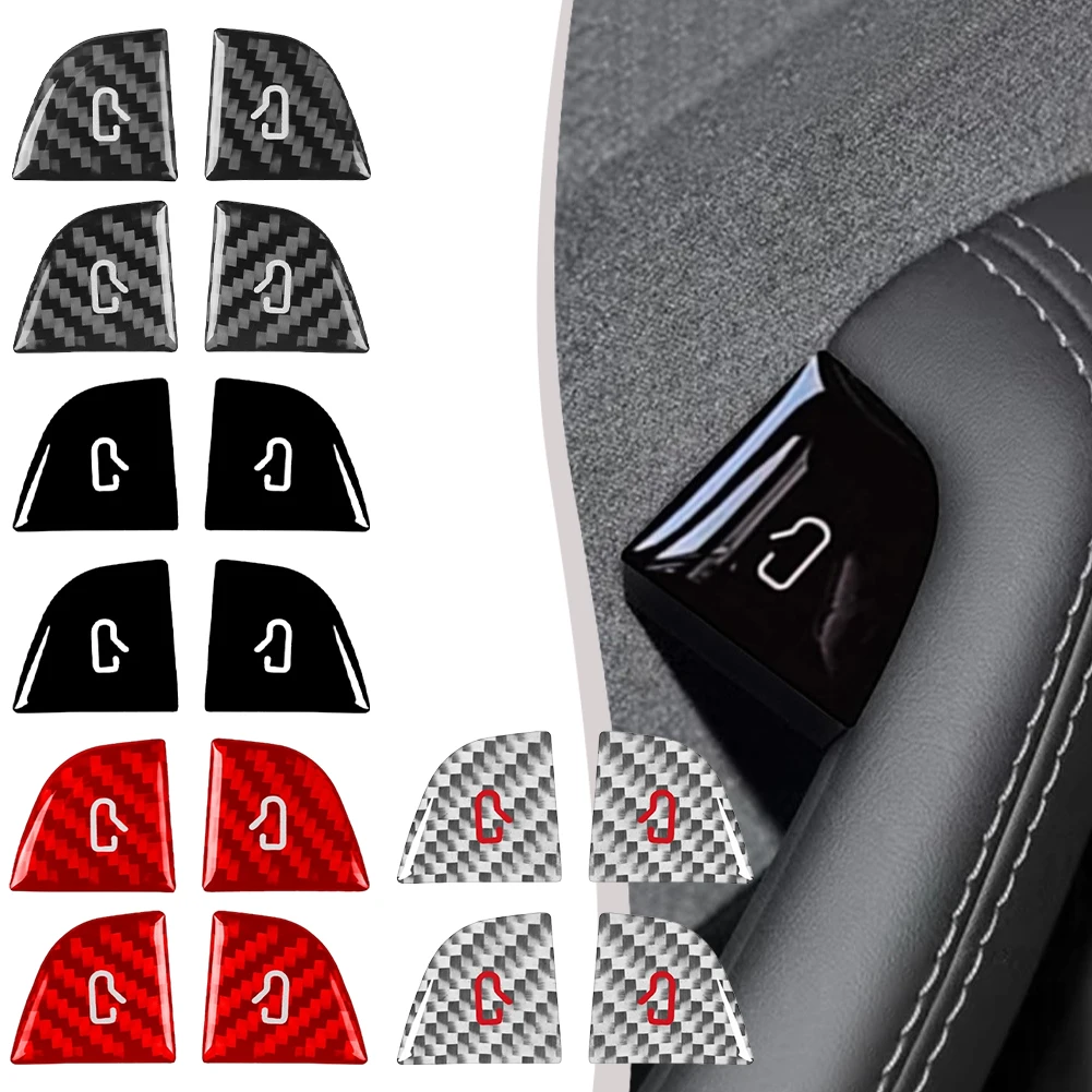 

4 шт., наклейка на кнопку открытия двери автомобиля, переключатель окна двери, декоративная часть для Tesla ​ 3/Y 2024-2025 Интерьерные аксессуары