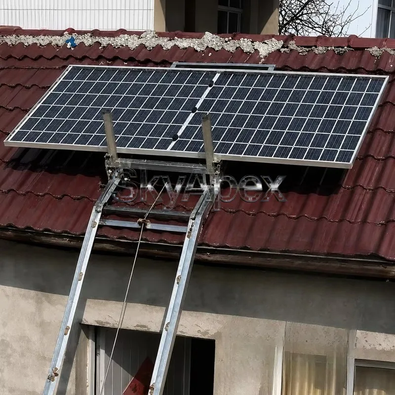 Slope Solar Panel Lift Small Tile Roof Special Glazed Tile Steel Door Window Loading Elevator Handling Equipment