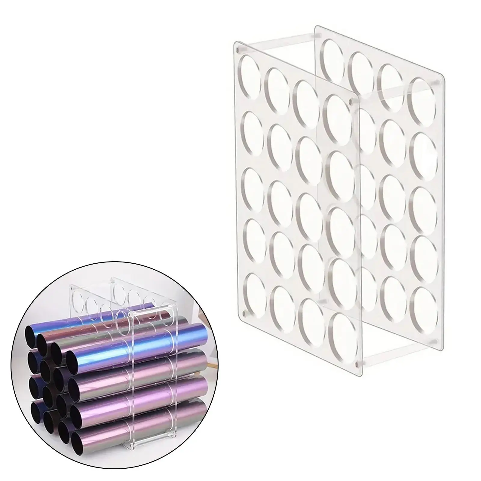 Vinyl Storage Rack Vinyl Roll Holder Lightweight High Capacity Organization Storage Organizer for Home Craft Room Art Room Decor