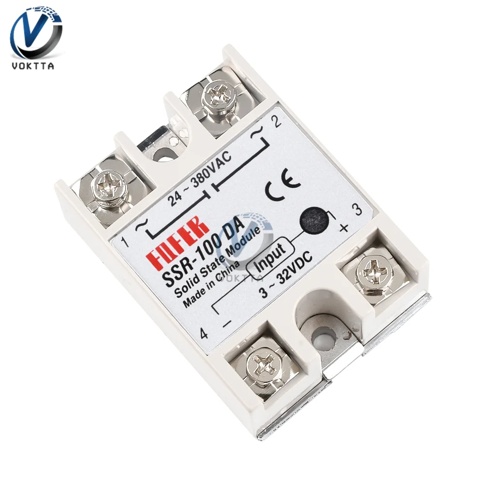 Solid state Relay SSR-40DA SSR-100DA SSR-75DA SSR-60DA 40A 100A 75A 60A Relay Module MOS Switch Timer Solid State Relay