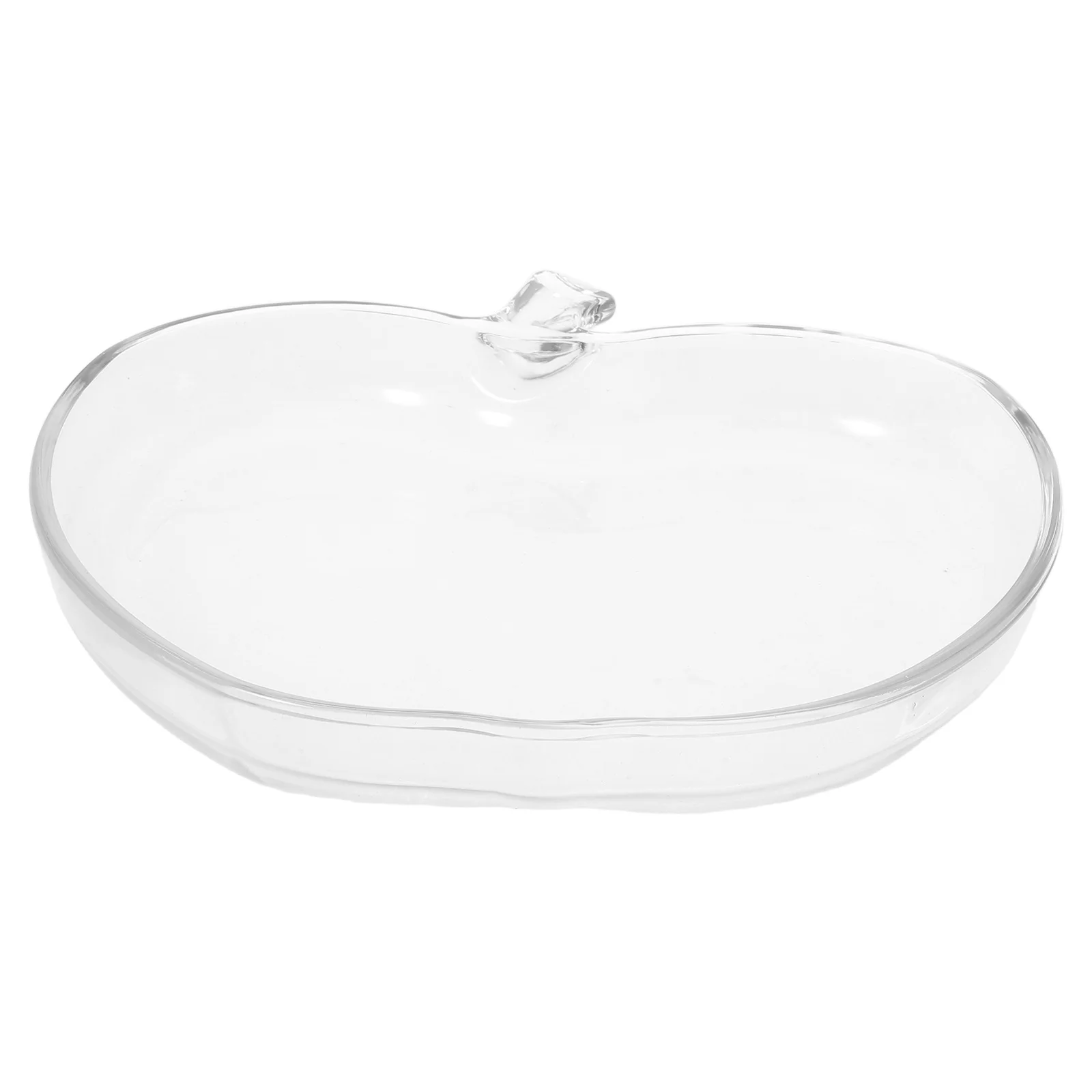 

Christmas Dessert Bowl Clear Fruit Decorative Food Tray Platter Apple-shaped Glass