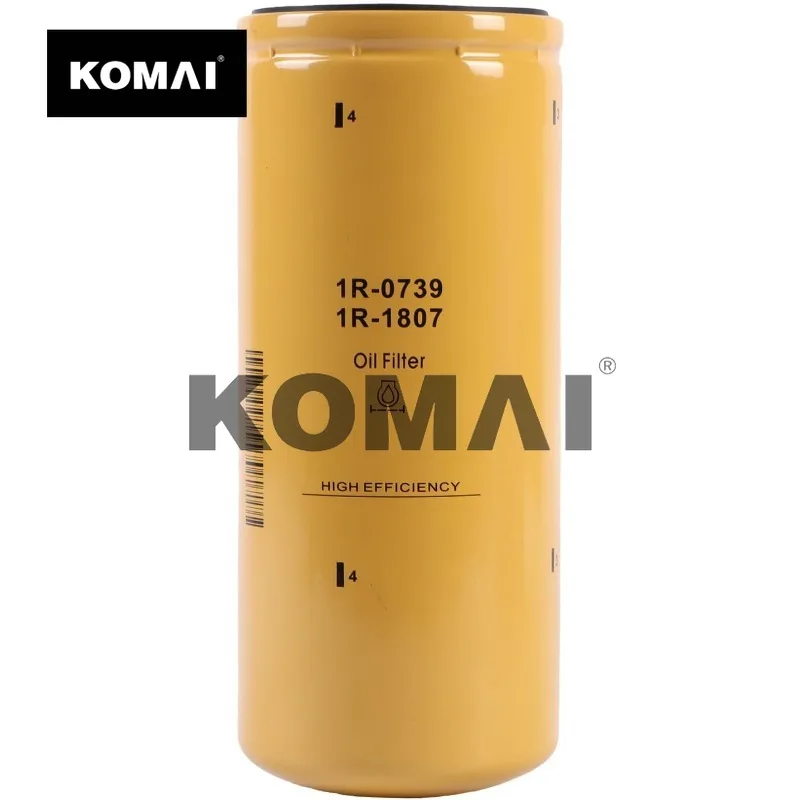 Filtro de aceite KOMAI 1R-1807 1R1807 filtro separador de agua y combustible de aceite para gato para camiones articulados CAT rueda D250E D250E II