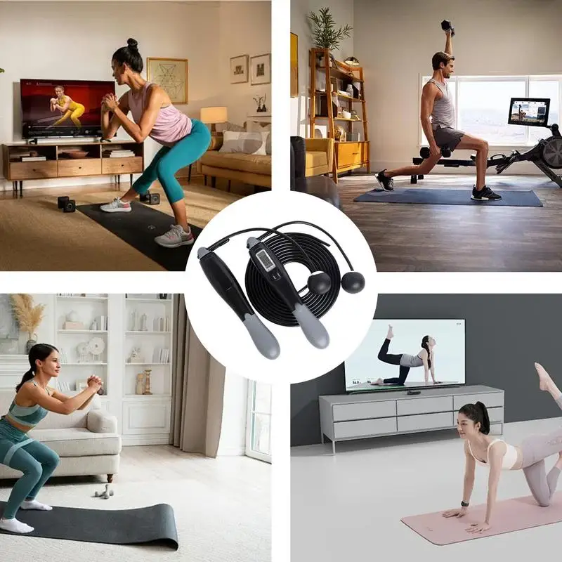 Workout Springseile LCD Display Digitale Zählen Springseile Einstellbare Digitale Jump String Home Gym Zubehör Für Frauen Männer