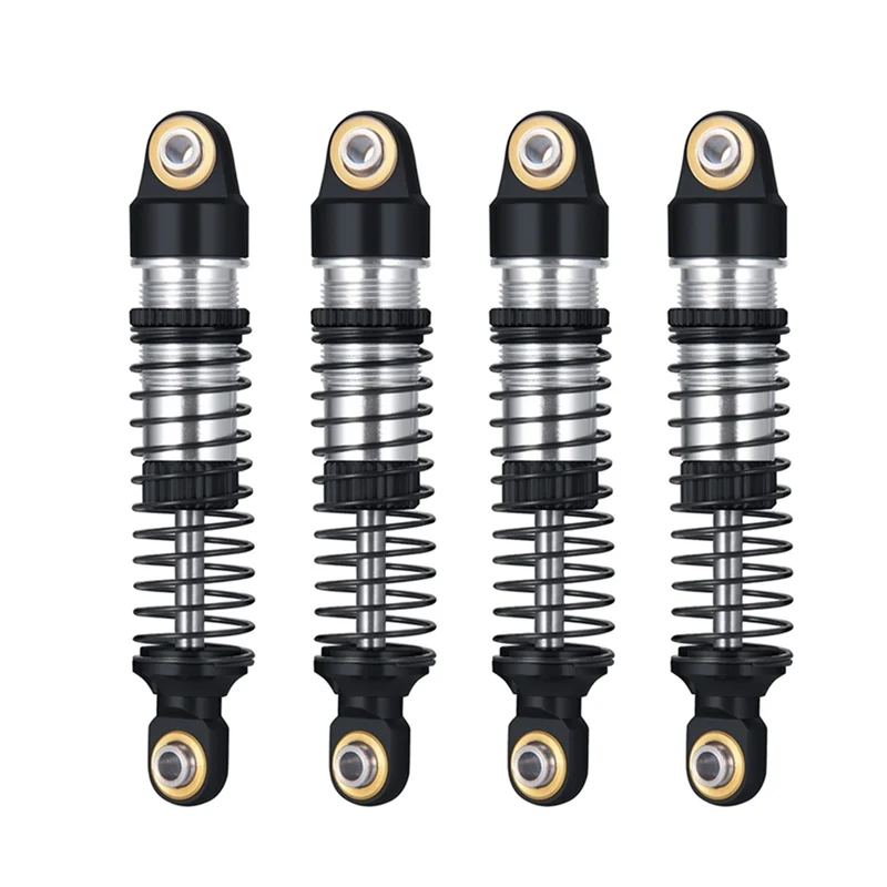 4PCS Metal Shock Absorber Damper for Traxxas TRX4M TRX-4M Bronco Defender 1/18 RC Crawler Car Upgrade Parts,Black