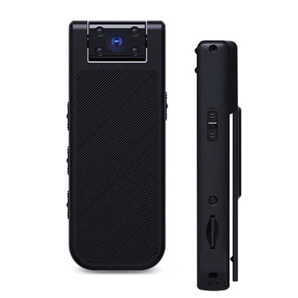 

Мини-камера для тела 1080P, настоящий объектив/180 градусов, аудио-видеозапись, ночное видение, обнаружение движения, интеллектуальная цифровая камера движения