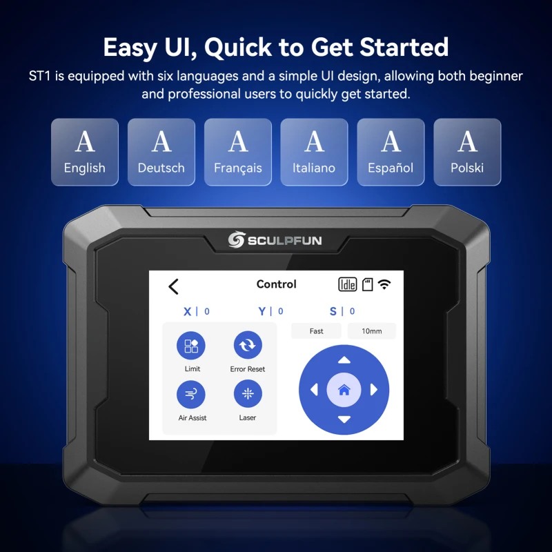 SCULPFUN TS1 Laser Engraver Touchscreen 3.5” Control Terminal Real-time Slicing Function Used for Most Laser Engraving Machines