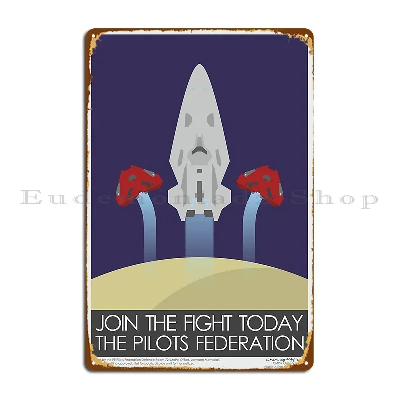Pilots Federation Propaganda Metal Plaque Poster Personalized Personalized Classic Mural Cinema Tin Sign Poster