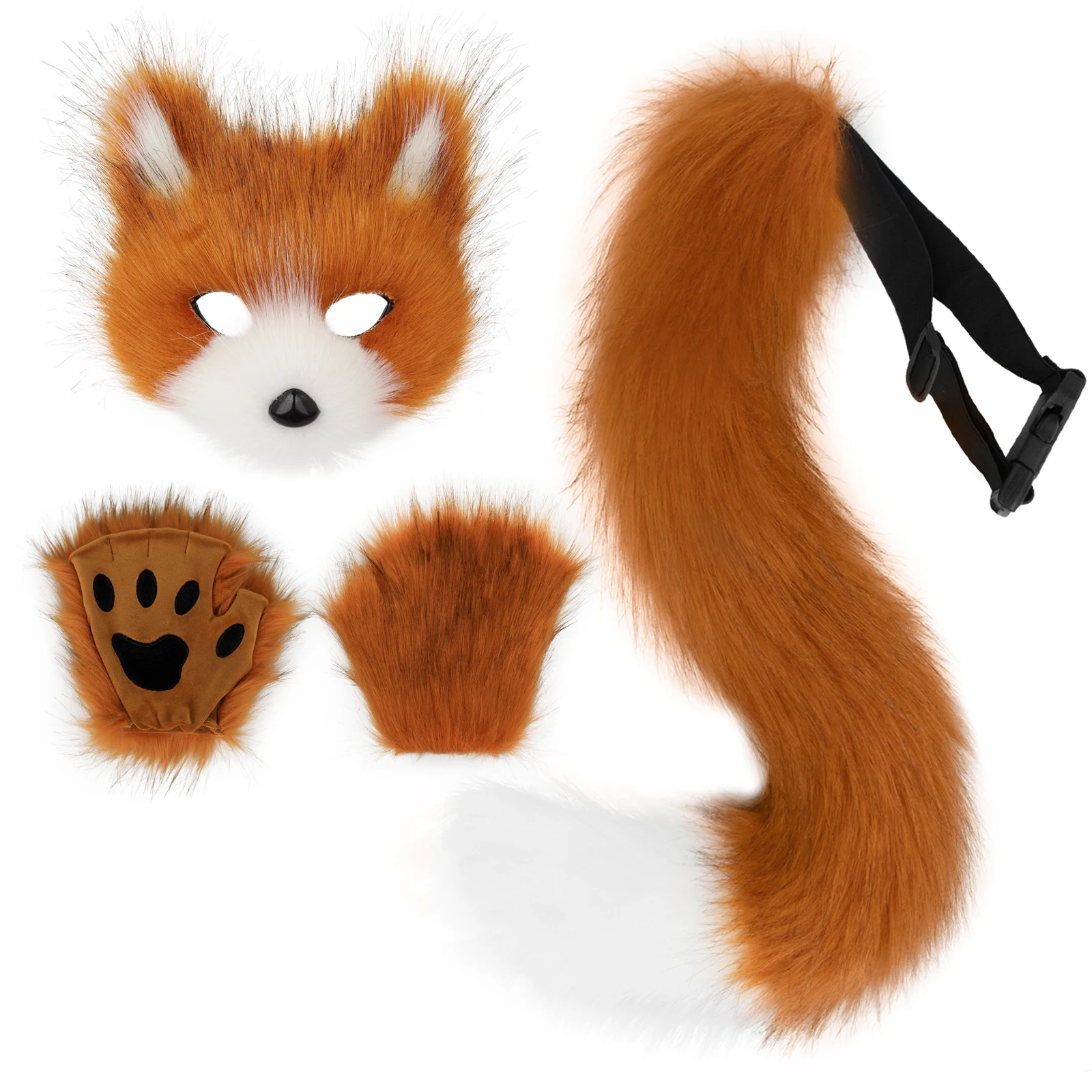 Oreilles Et Queue De Renard Ou Loup En Fausse Fourrure - Accessoires Cosplay Halloween