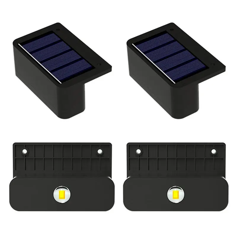 a92p-4個入り-ledソーラーウォールランプ-防水階段ライト-屋外照明-フェンス-ポーチ装飾ランプ-ステップフェンス-庭-ガーデン-ウォームライト