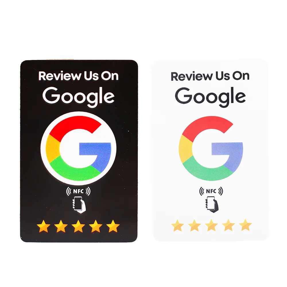 1 pièces 13.56MHz Ntag213 cartes d'évaluation Google pour Android/iPhone appuyez sur l'URL écriture cartes d'évaluation d'affaires sociales Standard NFC Instagram