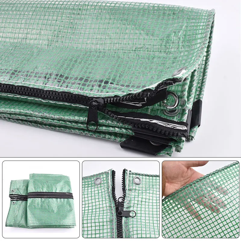 

Customiable With Zipper Grid Transparent Tarpaulin Outdoor, Pergola Waterproof Canvans Home Door Windows, Rainproofof Cloth