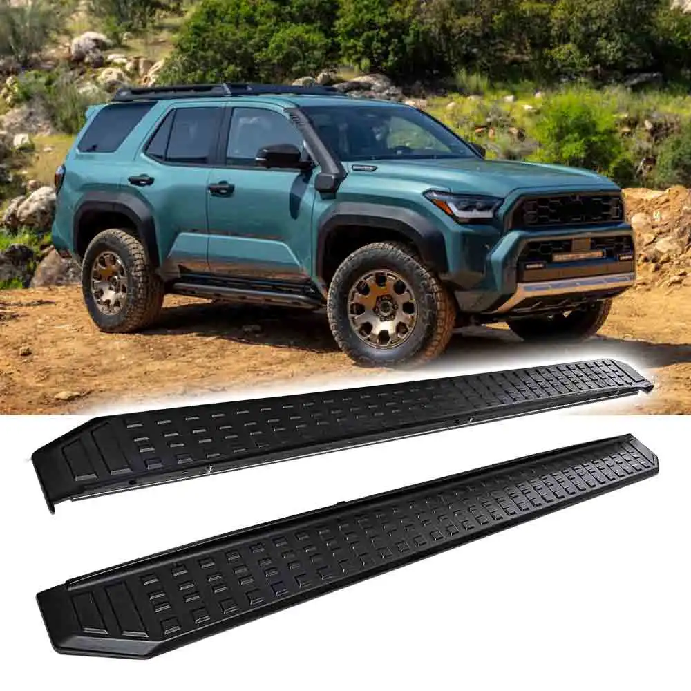 

2Pcs Aluminium Running Boards Side Step Pedal Fixed Foot Step Pedal Rail Board Stair Fits for Toyota 4Runner N500 2025 2026